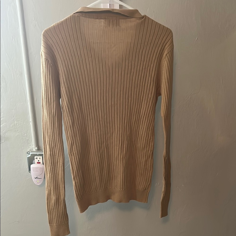 BoohooMAN L/S Ribbed Polo - Picture 4 of 4